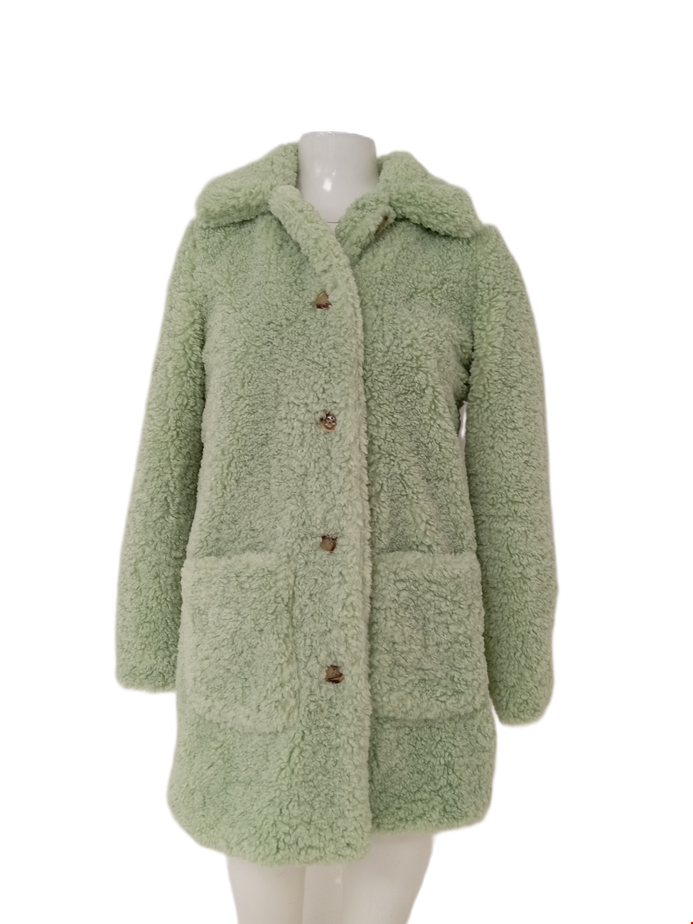 ジャケット・アウター BeBeoD Teddy boa cape coat green Teddy bear coat - Emerald green