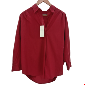 FRENCH CONNECTION Ladies UK Size Medium Red Casual Popover Shirt  FRENCH CONNECTION Ladies UK Size Medium Red Casual Popover Shirt