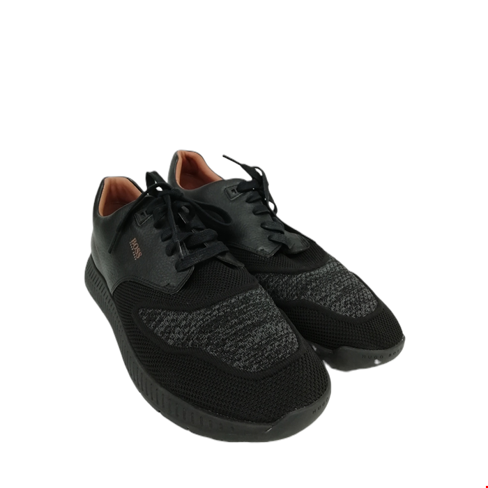 HUGO BOSS Men s UK Size 12 Black Casual Laced Trainers Barnardo s Online Charity Shop