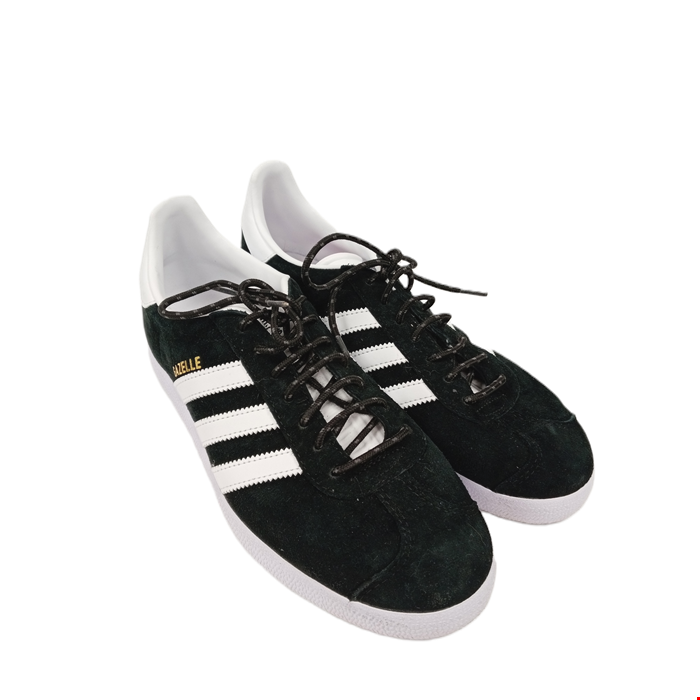 ADIDAS ART Unisex Gazelle Black Casual Laced Sneakers UK 7.5 Pre Loved