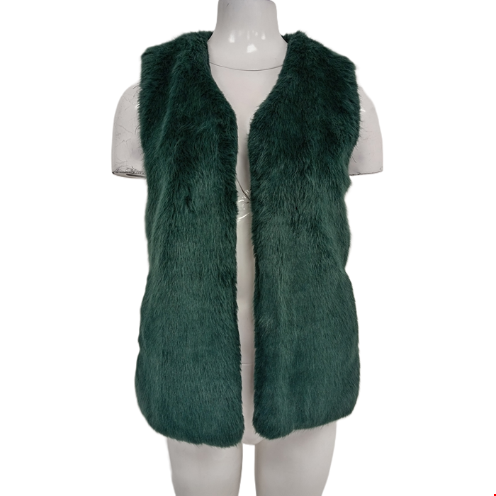 RED HERRING Ladies UK 12 Green Casual Faux Fur Gilet Jacket Pre Loved Barnardo s Online Charity Shop