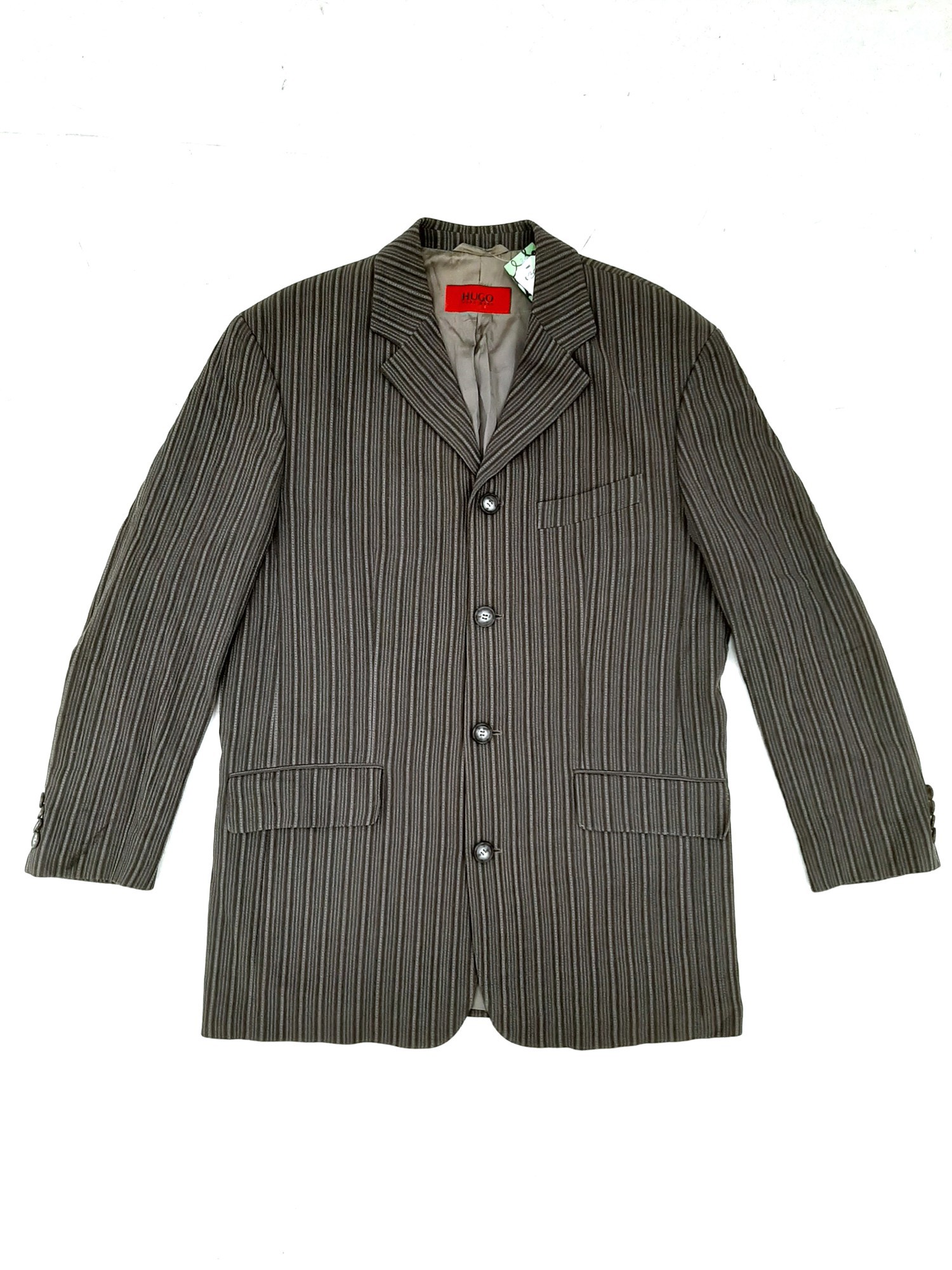 HUGO BOSS Men's Vintage 1980S Striped Blazer Suit Jacket Pre-Loved