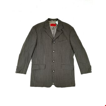 HUGO BOSS Men's Vintage 1980S Striped Blazer Suit Jacket Pre-Loved HUGO BOSS Men's Vintage 1980S Striped Blazer Suit Jacket Pre-Loved