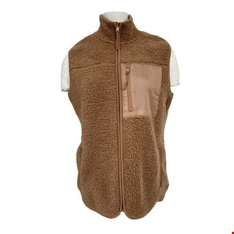 TU Women's Tan Brown Teddy Fleece Vest Size UK 14 Pre-Loved TU Women's Tan Brown Teddy Fleece Vest Size UK 14 Pre-Loved