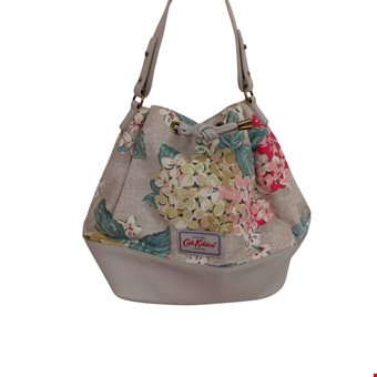 CATH KIDSTON Ladies Grey Pull Tie Hand Held Small Floral Handbag Pre-Loved  CATH KIDSTON Ladies Grey Pull Tie Hand Held Small Floral Handbag Pre-Loved