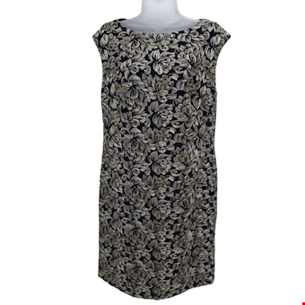 Lauren Ralph Lauren Women's Dress Navy & Gold Floral Embroidered Size 10 Pre-Loved Lauren Ralph Lauren Women's Dress Navy & Gold Floral Embroidered Size 10 Pre-Loved