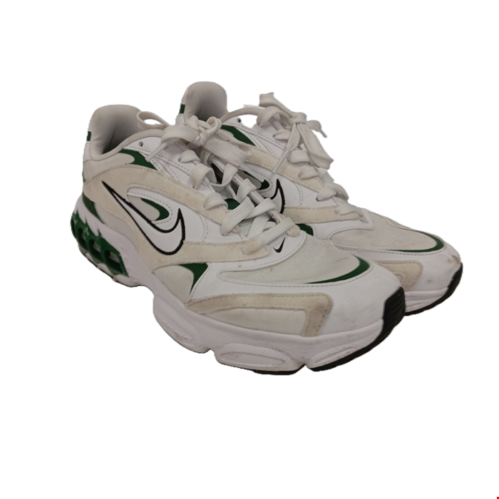 NIKE AIR Zoom Fire Kadin Unisex UK Size 7 White Green Laced Trainers Pre Loved