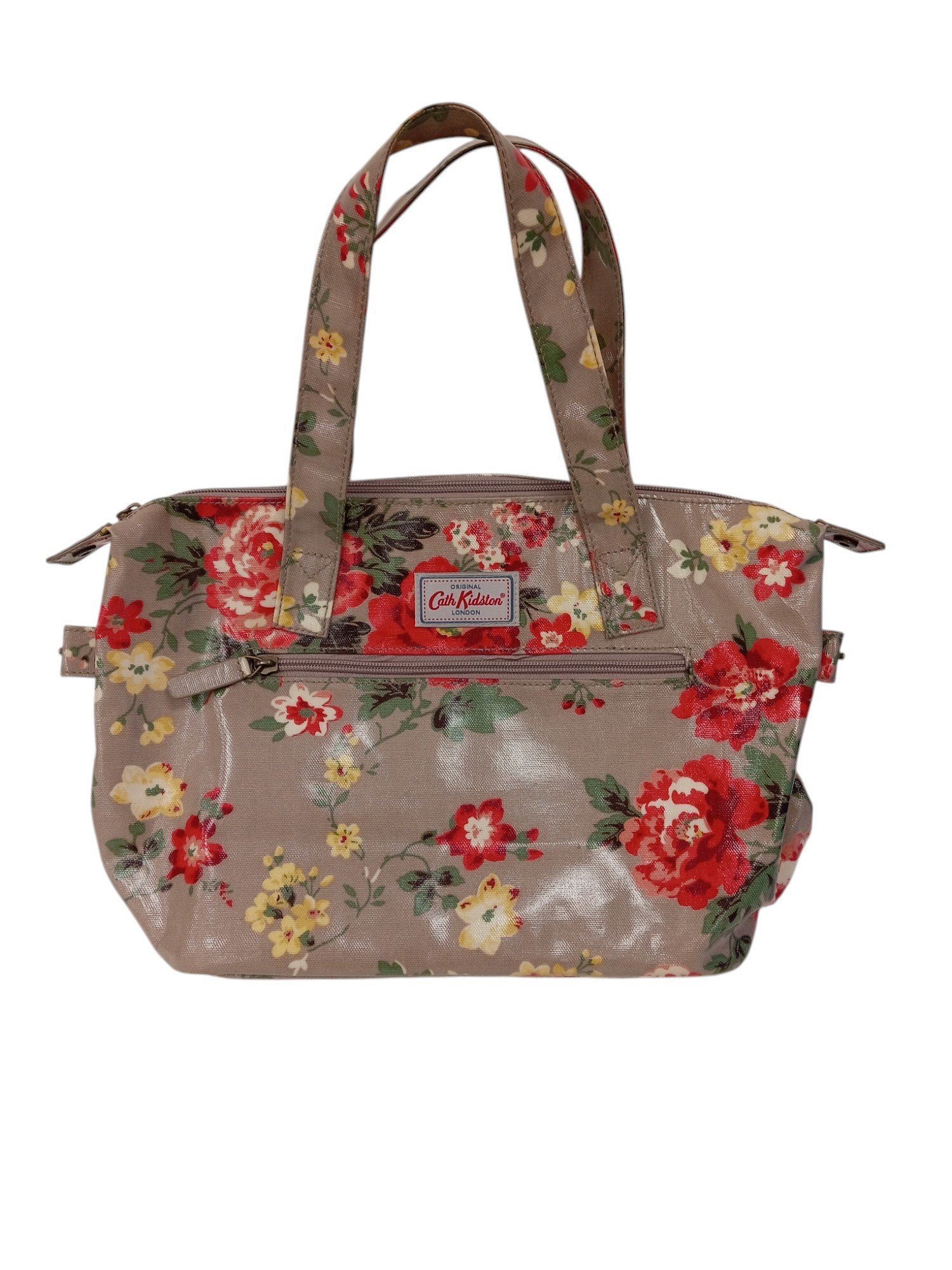 CATH KIDSON Ladies UK M Brown Floral Hand Held Zip Up Hand Bag Pre