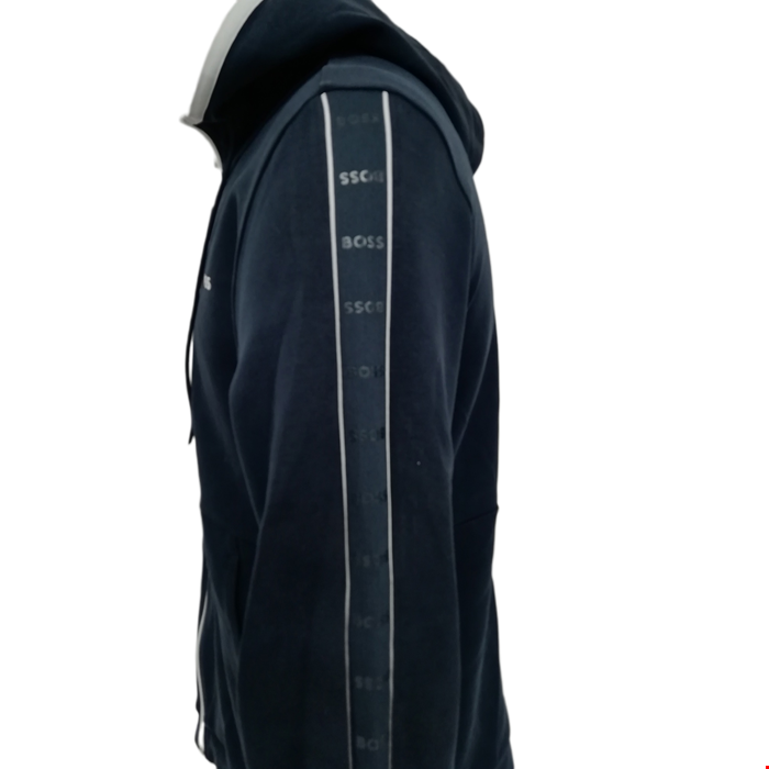 【関税込み】BOSS ネイビー ジップフーディ HUGO BOSS Men's UK SIze Large Casual Navy Zip Close Hoodie