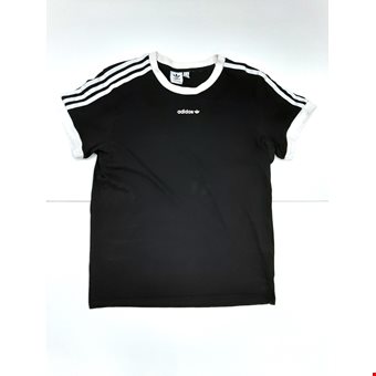 Adidas Originals Women's Black & White Three Stripe T-Shirt Size UK 10 Pre-Loved Re-Fashioned Adidas Originals Women's Black & White Three Stripe T-Shirt Size UK 10 Pre-Loved Re-Fashioned