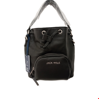 JACK WILLS Ladies Small Casual Hand Held Black Drawstring Hand Bag Pre-Loved  JACK WILLS Ladies Small Casual Hand Held Black Drawstring Hand Bag Pre-Loved