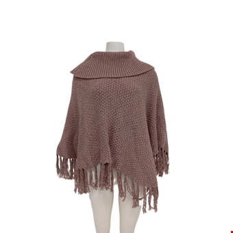 MONSOON Ladies UK Size S/M Mink Pullover Fringed Poncho Pre-Loved  MONSOON Ladies UK Size S/M Mink Pullover Fringed Poncho Pre-Loved