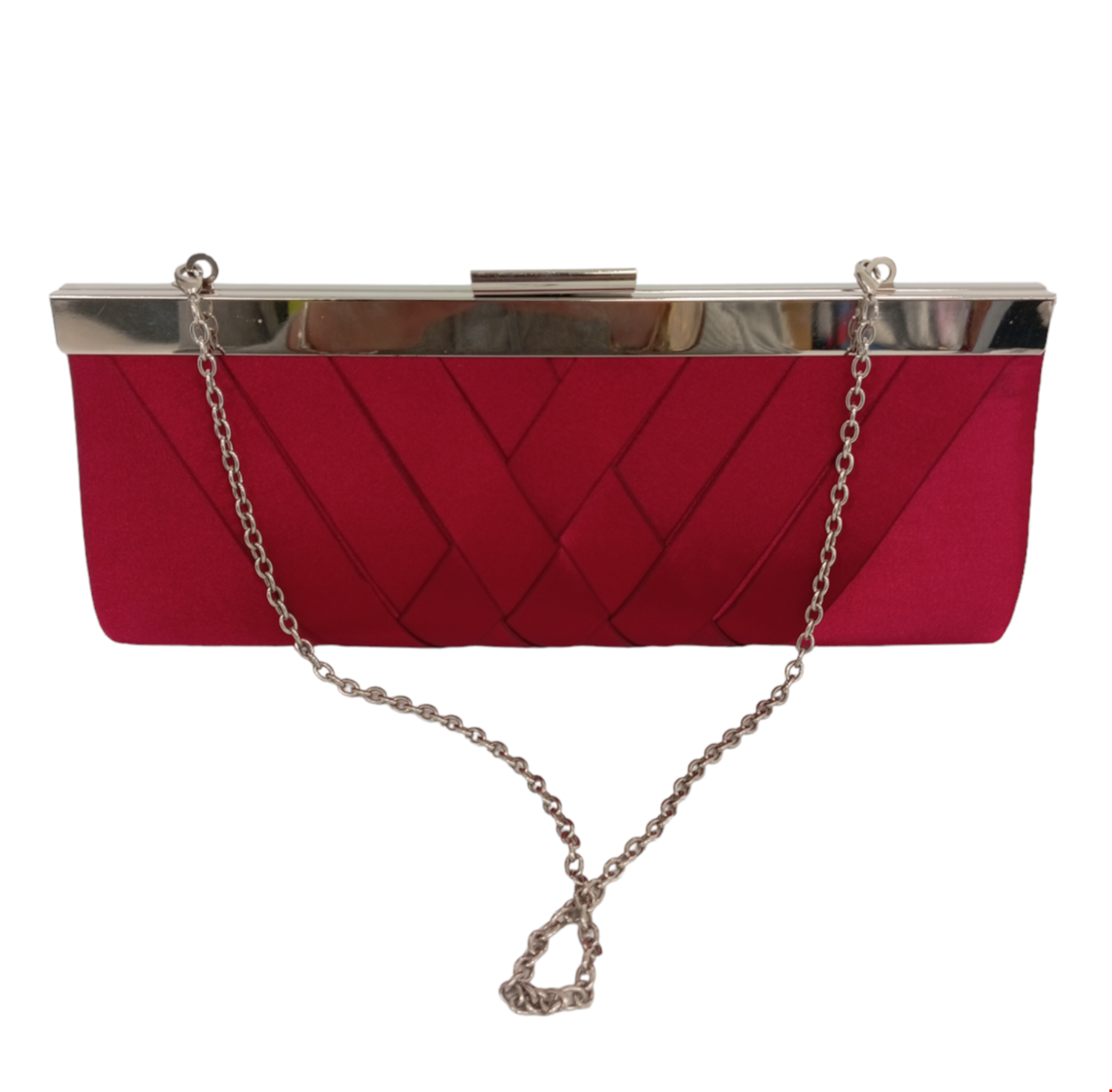 DENTS Ladies Hand Held Red Silver Chain Prom Clutch Style Bag Barnardo s Online Charity Shop
