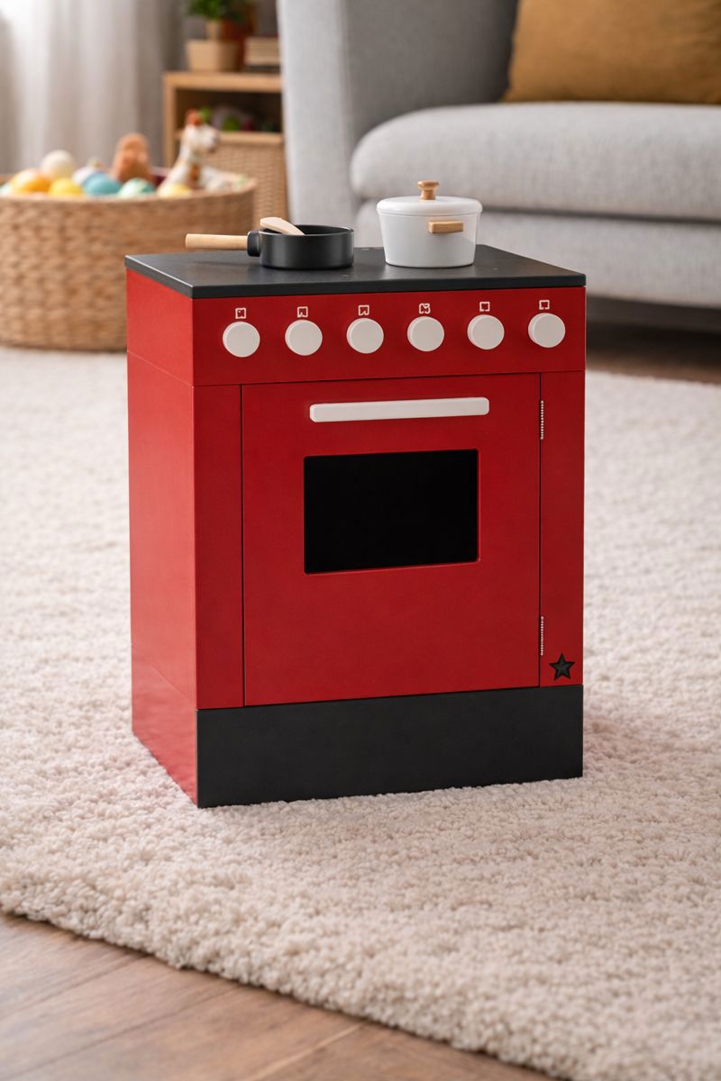 Kid's Concept Play Stove Red Kid's Hub