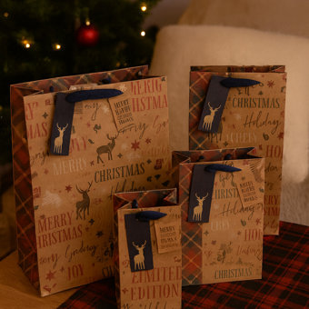 Stag Design Christmas Gift Bag Range Stag Design Christmas Gift Bag Range