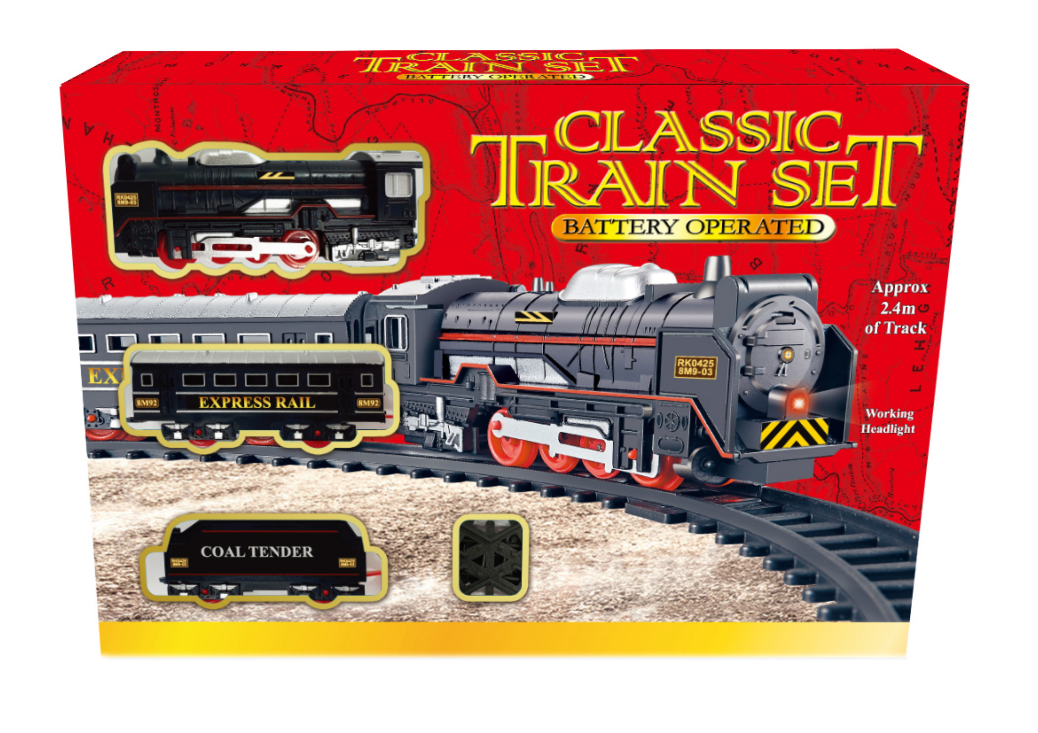Classic Train Set Train Engine Toy Electric Metal Alloy Train Set