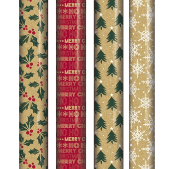 Festive Barnardo's 3m Christmas Wrapping Paper  Festive Barnardo's 3m Christmas Wrapping Paper